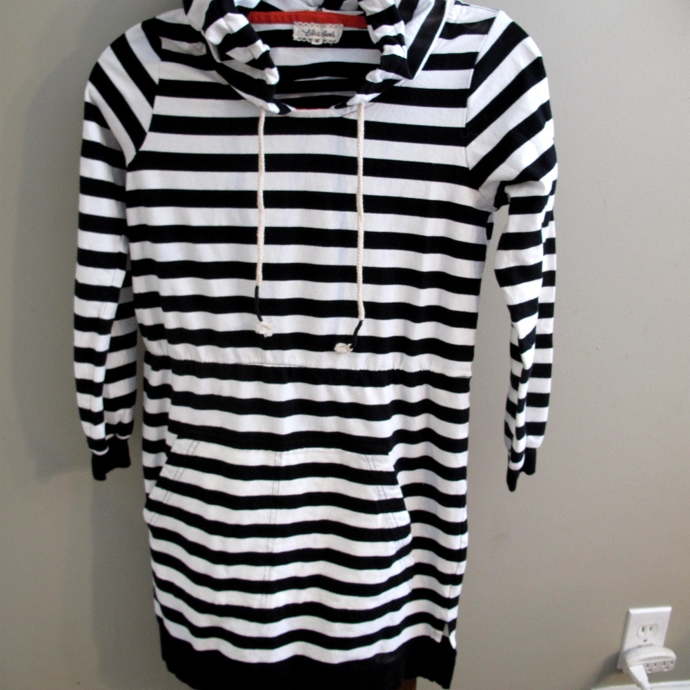 LILA'S CLOSET ANTHROPOLOGIE Striped Dress w Hood M